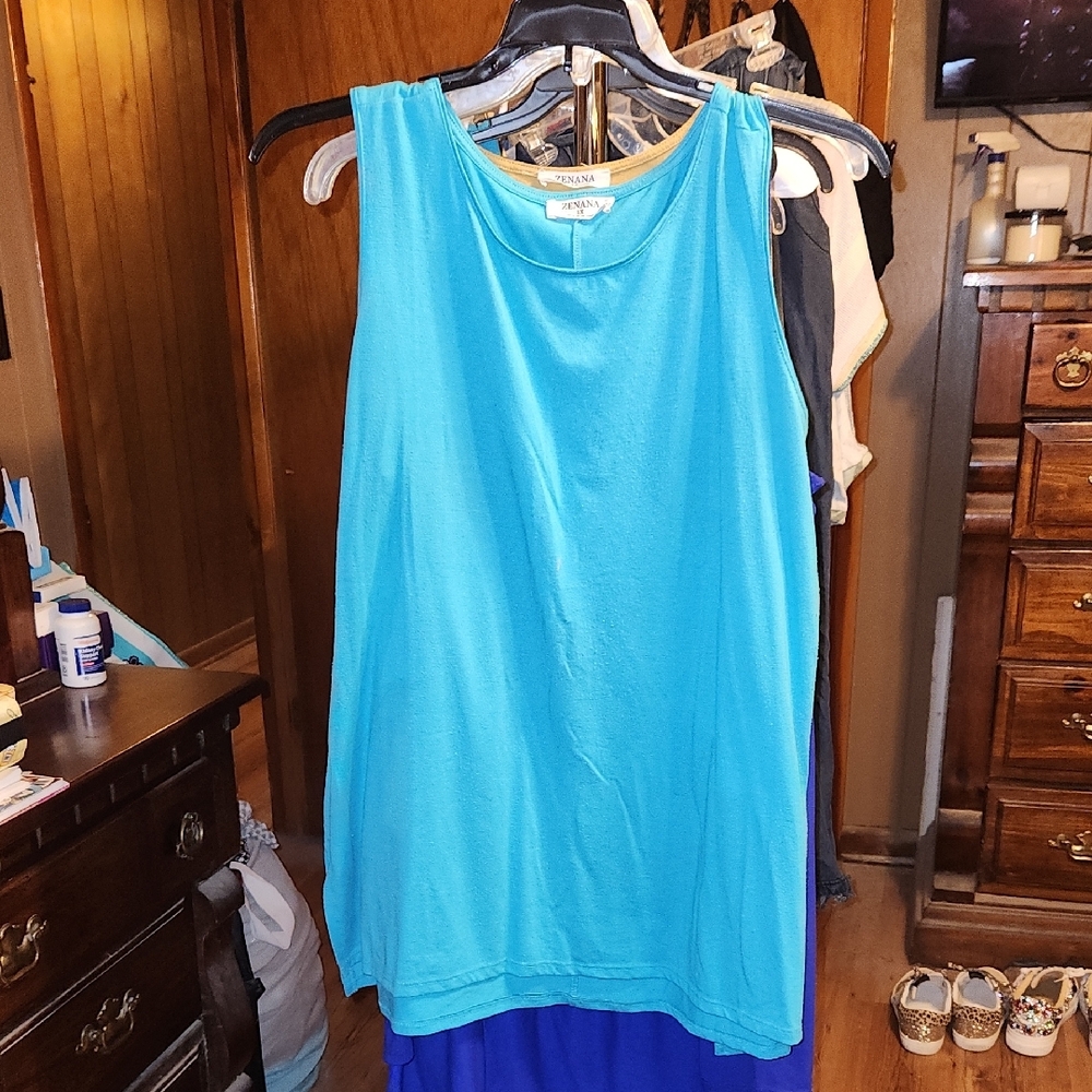 Blue Sleeveless Top
